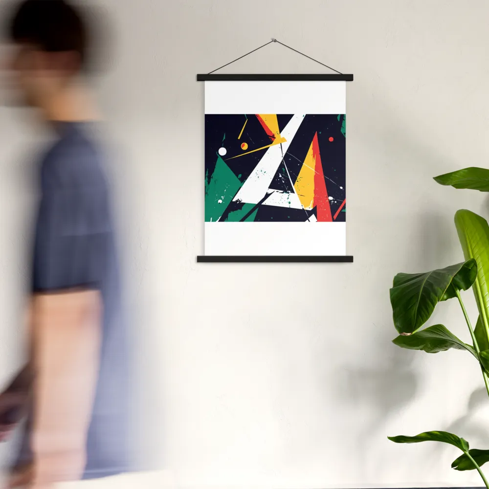 Dynamic Geometries | Poster With Black Wood Hanger | 18″×24″