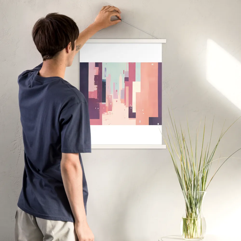 Tranquil Cityscape | Poster With White Wood Hanger | 18″×24″