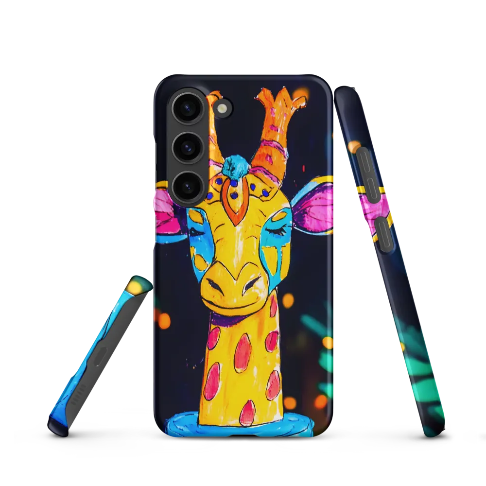 Whimsical Giraffe in Vibrant Colors