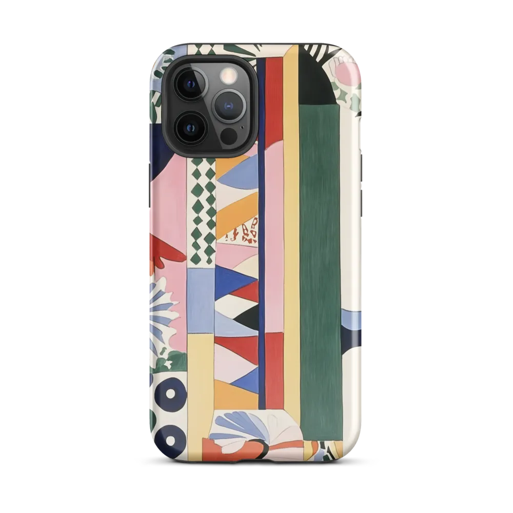 Vibrant Geometric Harmony | Phone Case |  12 Pro Max | Tough Case | Glossy