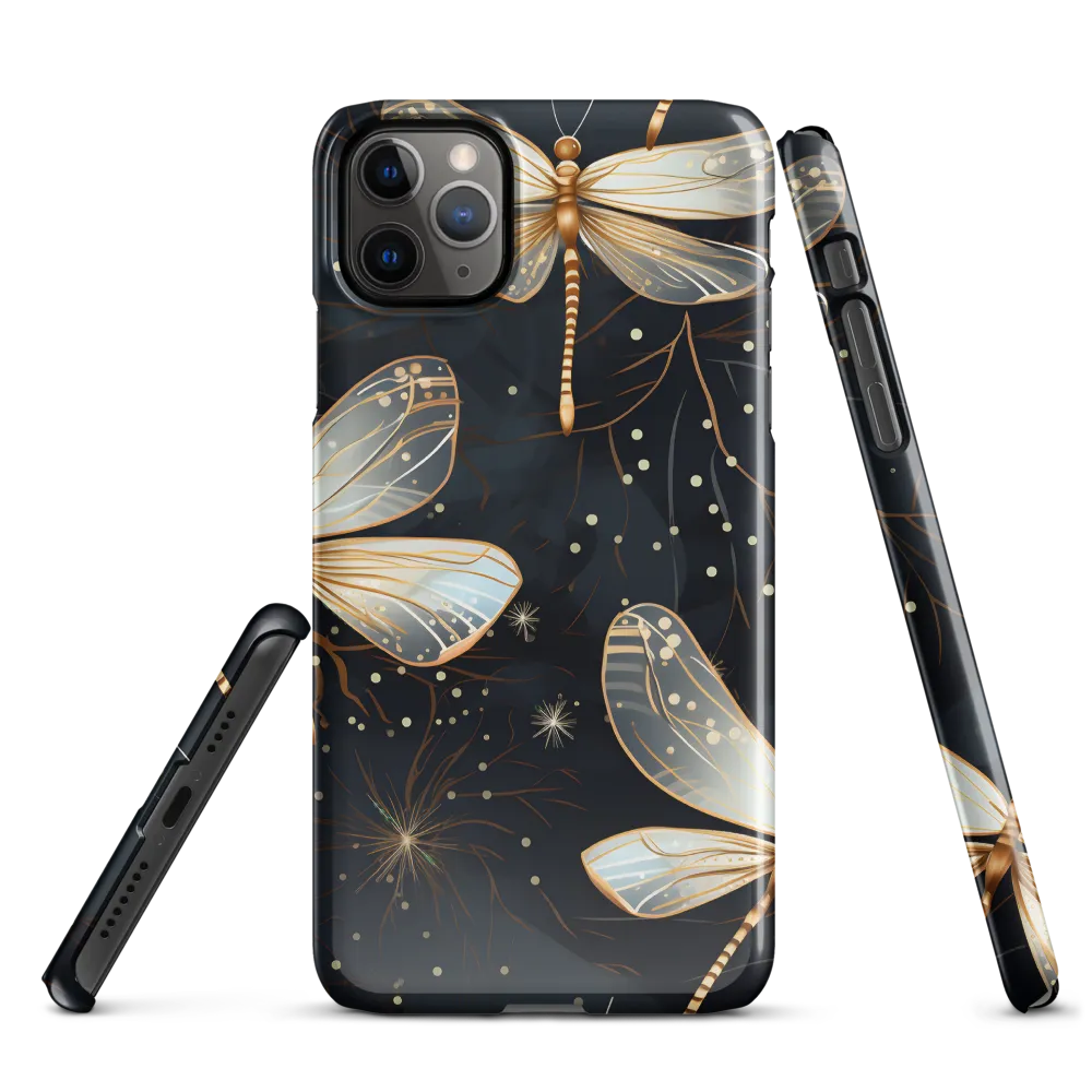 Ethereal Dance: Dragonflies in a Midnight Garden | Phone Case |  11 Pro Max | Snap Case | Glossy