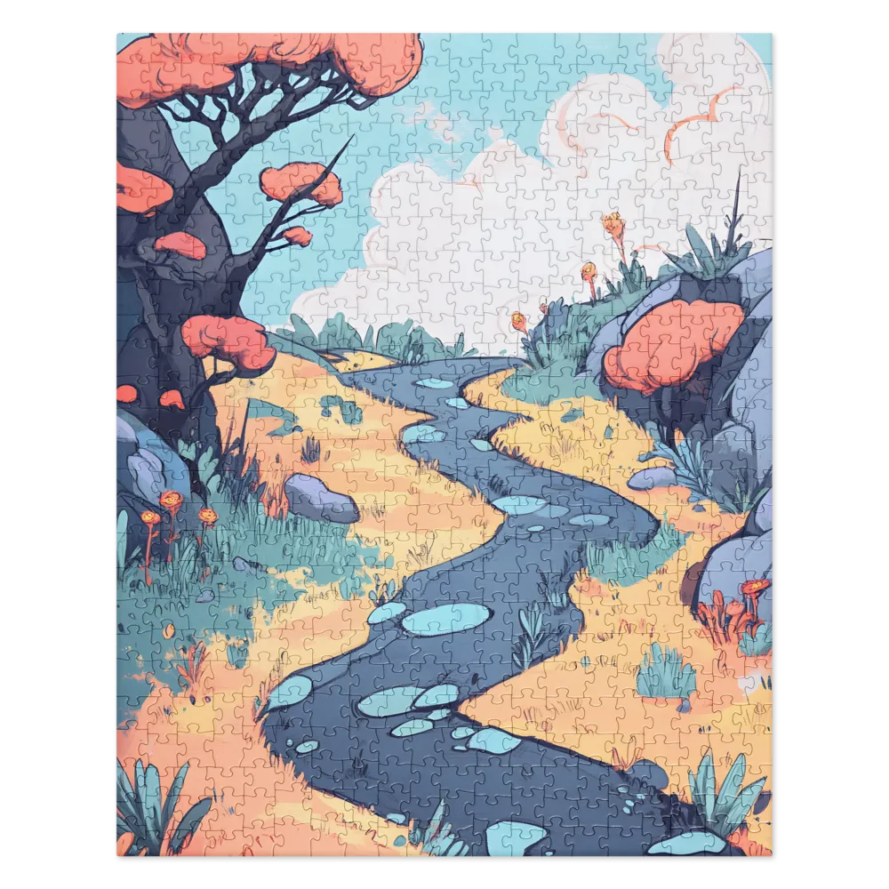 Whimsical Pathway through Enchanted Hills | Jigsaw Puzzle | 520 pieces