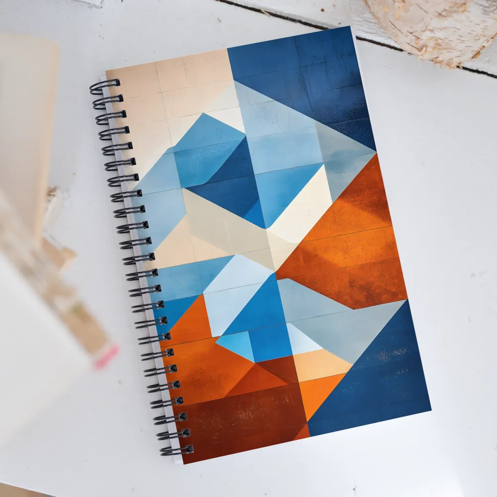 Geometric Harmony: A Vibrant Landscape | Spiral Notebook