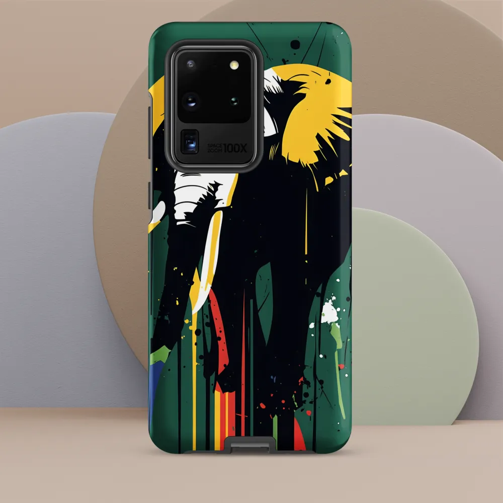 Majestic Minimalism: The Colorful Elephant