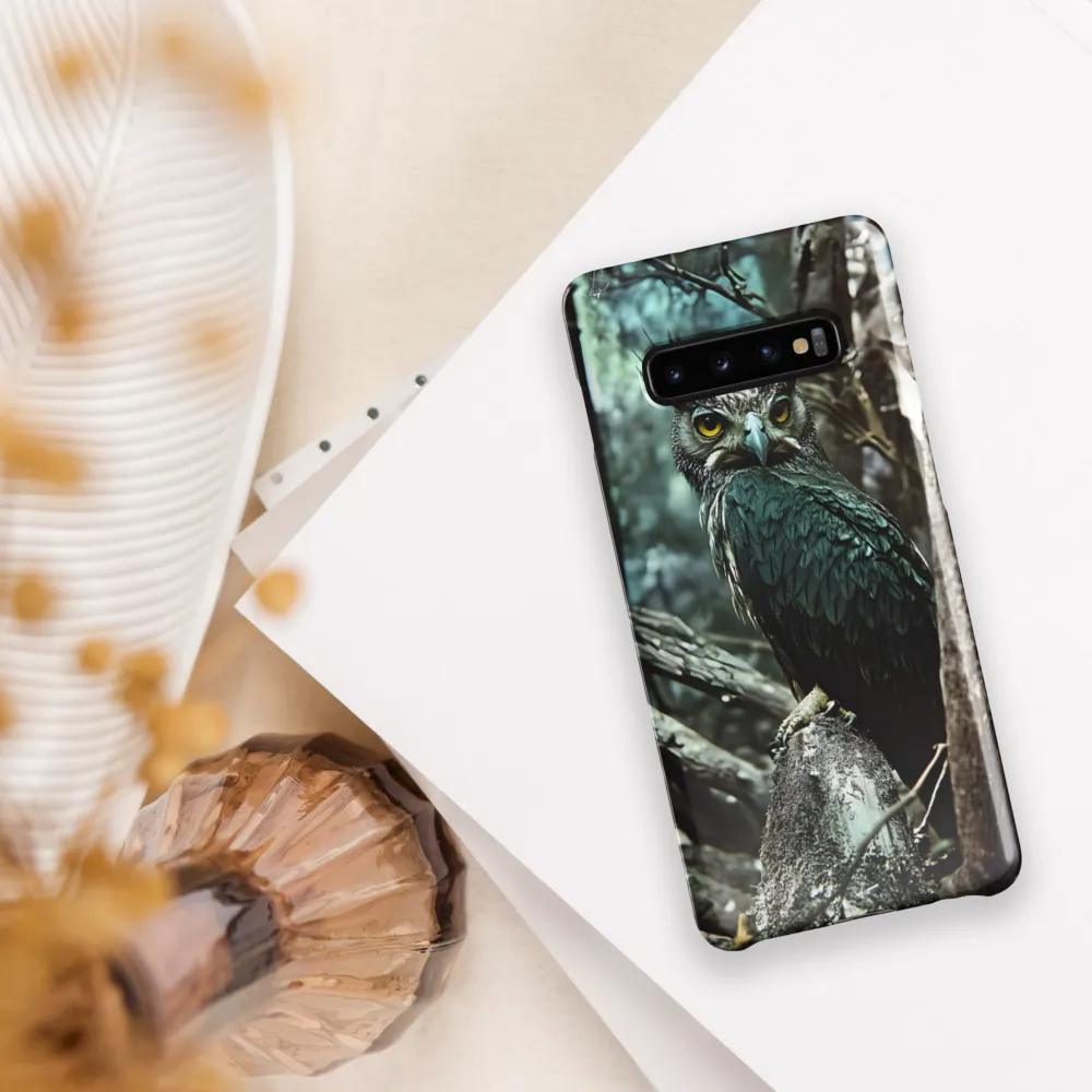 Whispers of the Forest: The Owl's Vigil | Phone Case |  S10 Plus | Snap Case | Glossy