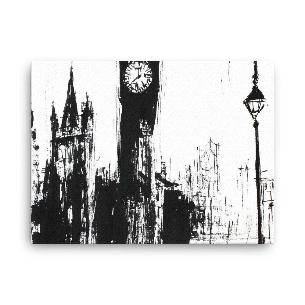 Clock Tower in Motion | Thin Canvas | 18″×24″