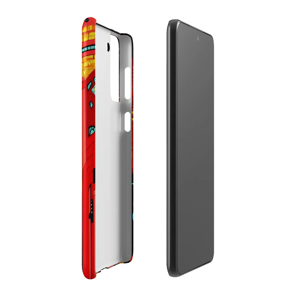 Neon Dreams: A Cyberpunk Cityscape | Phone Case |  S21 Plus | Snap Case | Matte