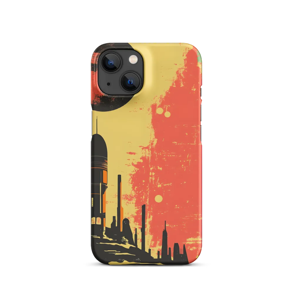 Journey to the Stars: A Retro-Futuristic Landscape | Phone Case |  14 | Snap Case | Matte