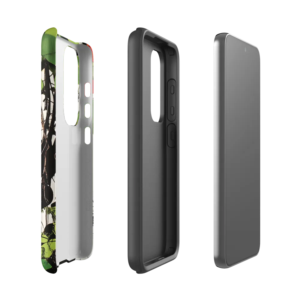 Nature's Geometry: A Contemporary Collage | Phone Case |  S23 | Tough Case | Matte