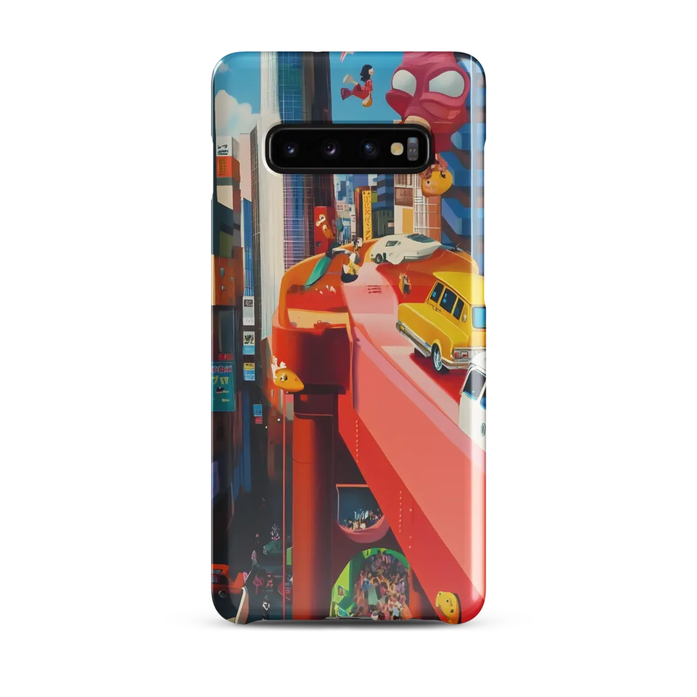 Urban Whimsy: A Colorful Cityscape | Phone Case |  S10 Plus | Snap Case | Glossy