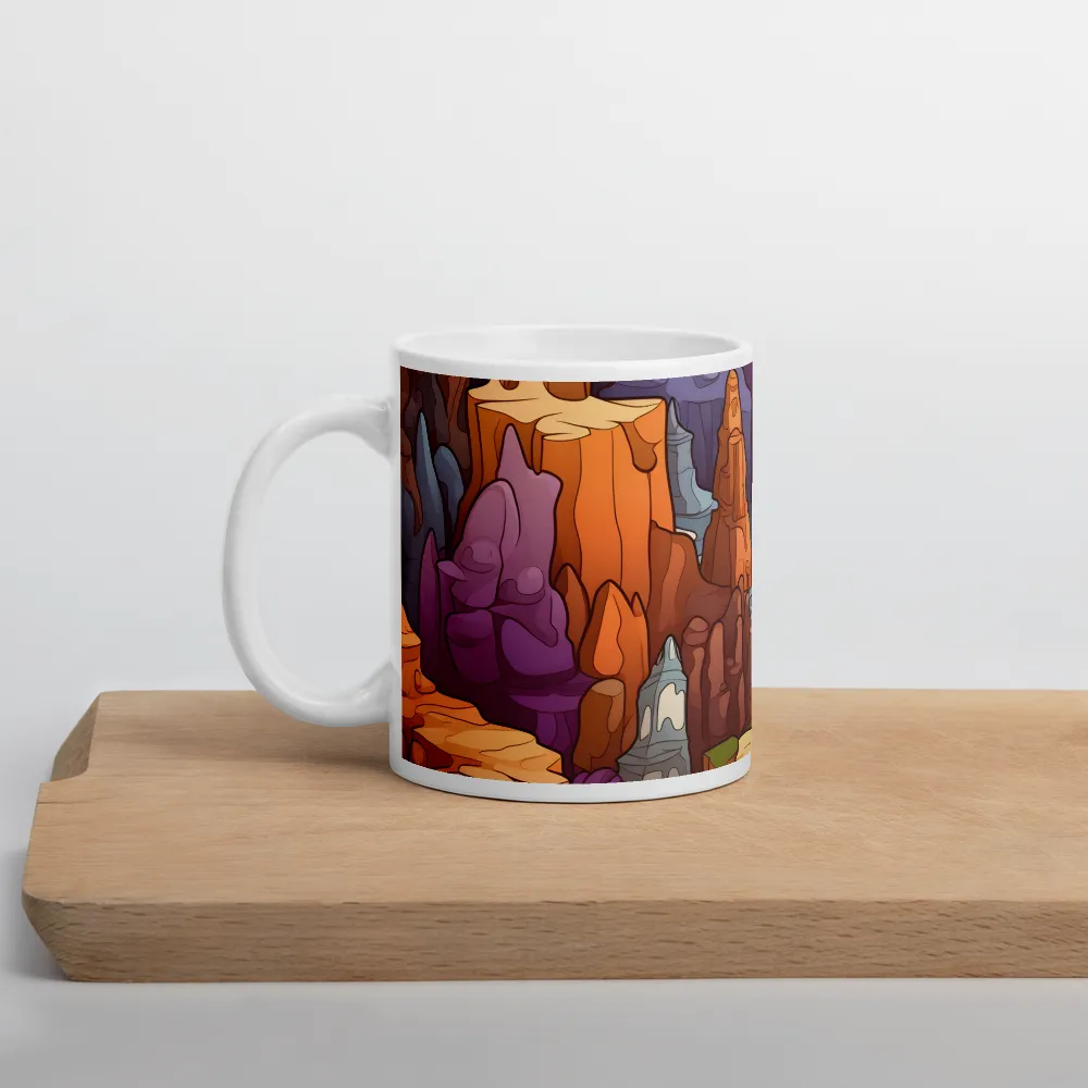 Vibrant Rockscape: A Digital Odyssey | Mugs | Multiple Sizes & Colors