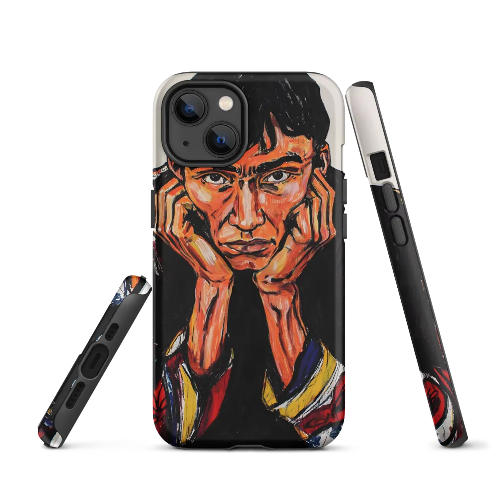 Contemplative Intensity: An Expressionist Portrait