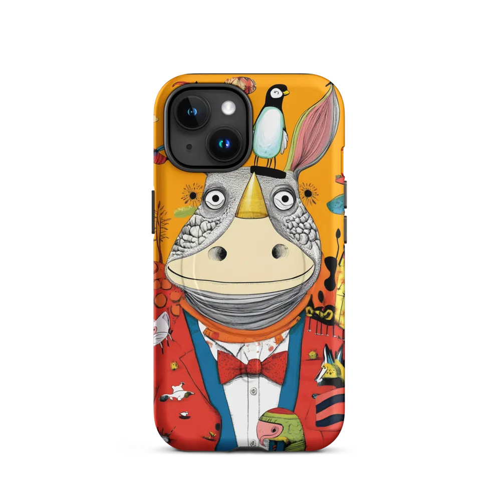 Whimsical Rhinoceros: A Playful Encounter
