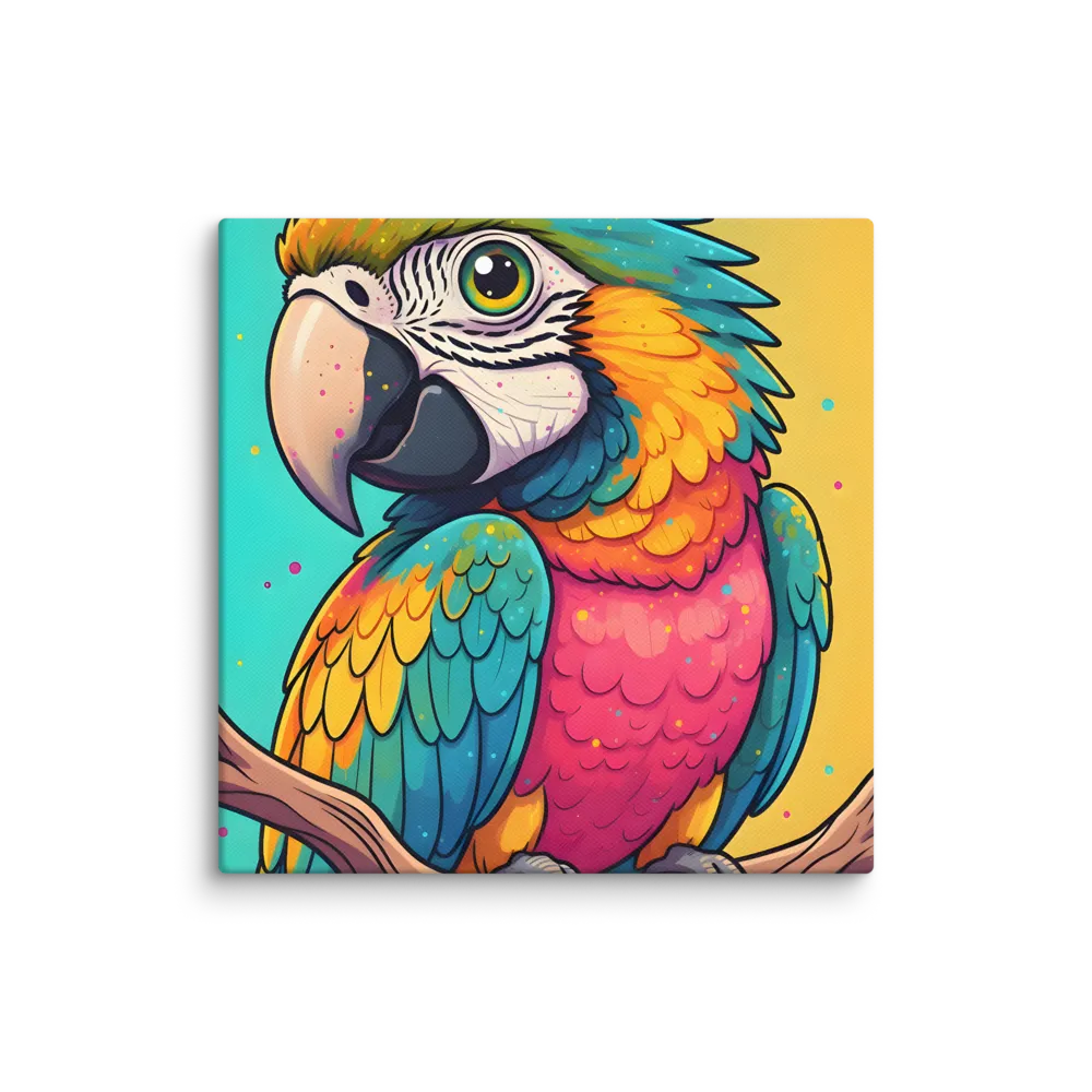 Colorful Macaw 
 Canvas | 10″x 10″