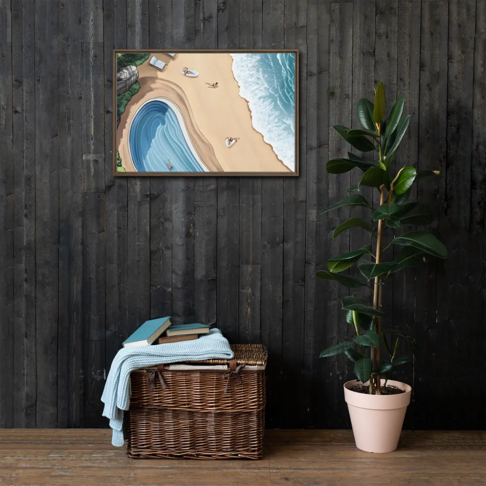 Serenity by the Shore | Canvas with Brown Frame | 20″×30″