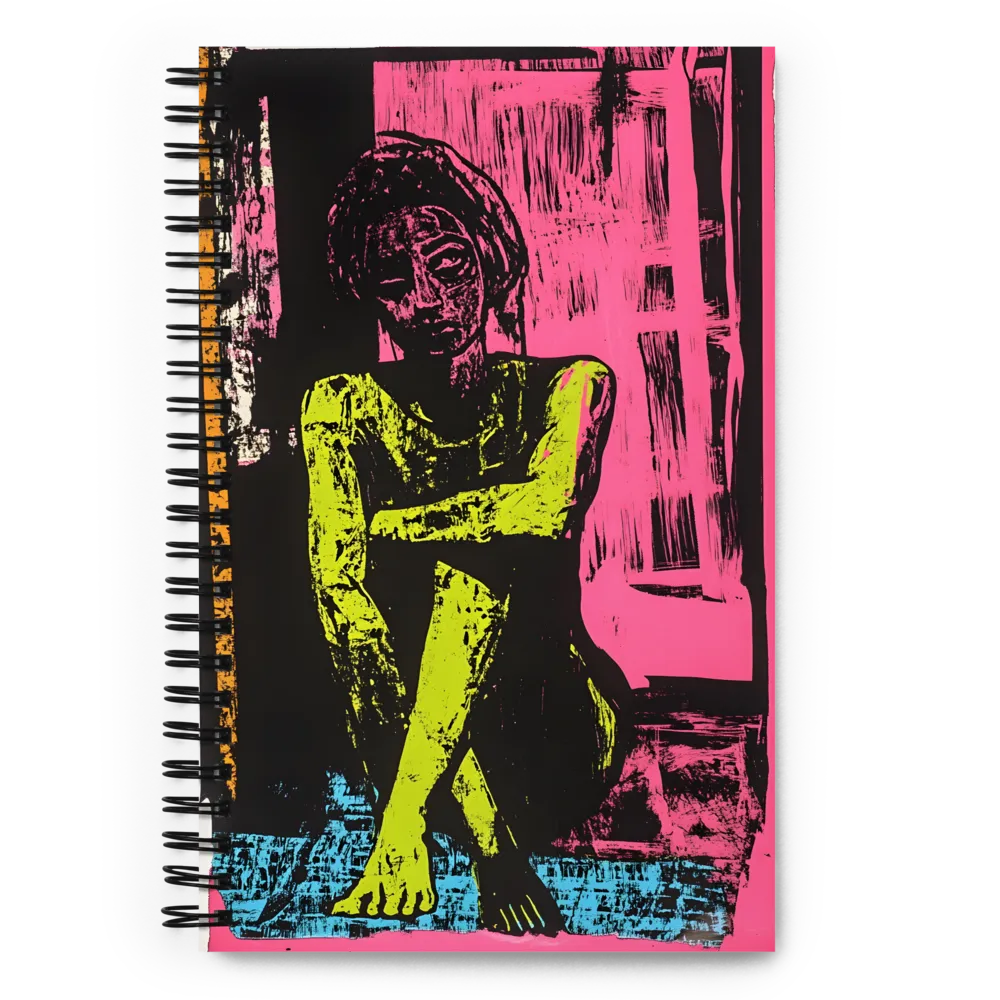 Contemplation in Neon | Spiral Notebook