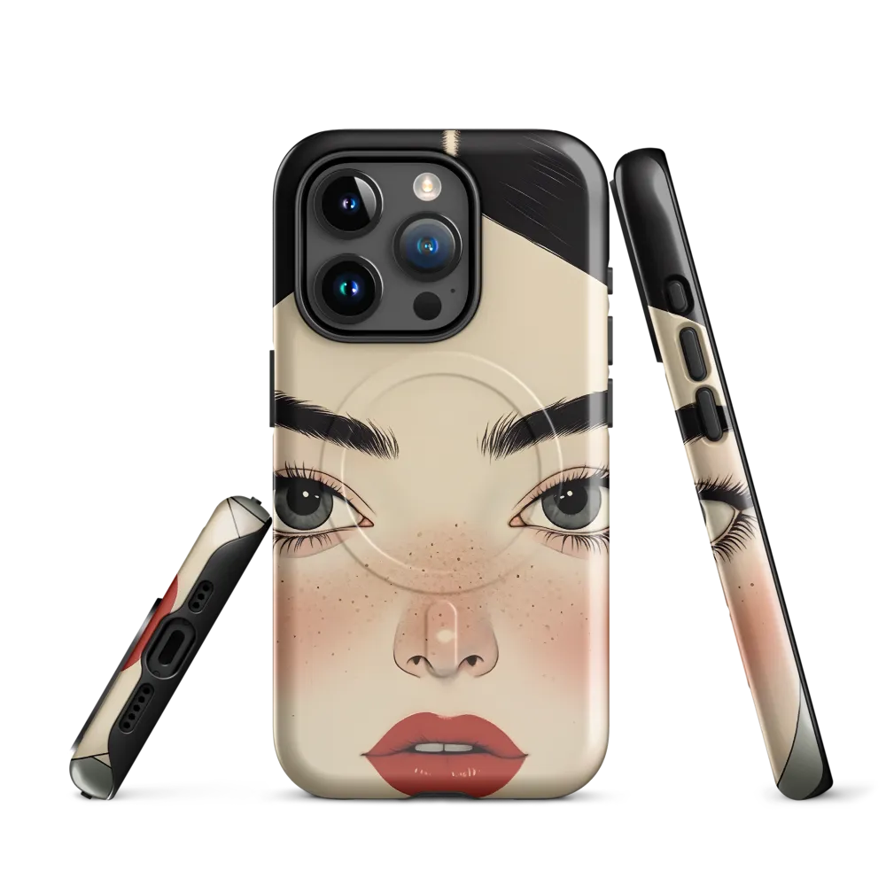 Serenity Captured: A Modern Portrait | Phone Case |  15 Pro | MagSafe® Tough Case | Glossy