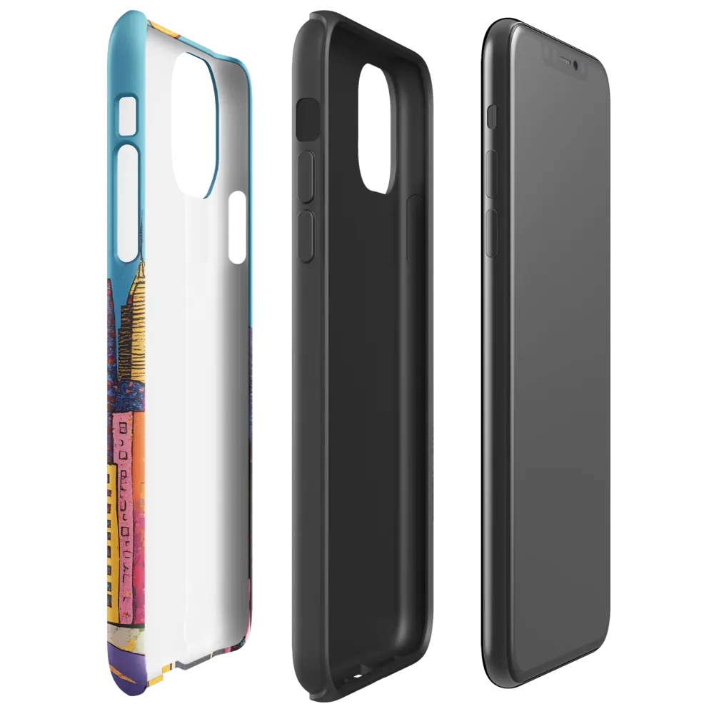 Urban Vibrance: A Pop Art Cityscape | Phone Case |  11 Pro Max | Tough Case | Glossy