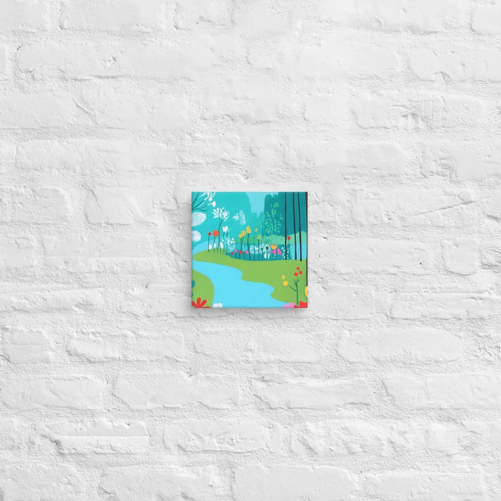 Whispers of Spring: A Colorful Retreat | Canvas | 8″×8″