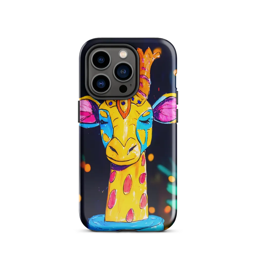 Whimsical Giraffe in Vibrant Colors | Phone Case |  14 Pro | Tough Case | Glossy