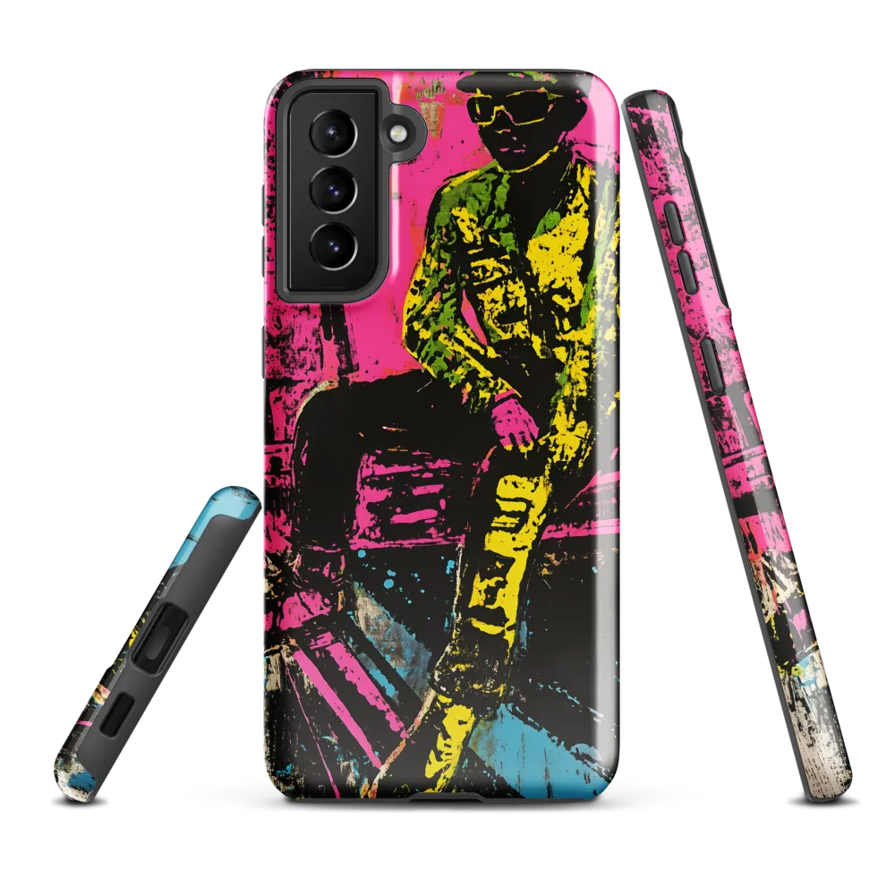 Neon Reflections | Phone Case |  S21 Plus | Tough Case | Glossy