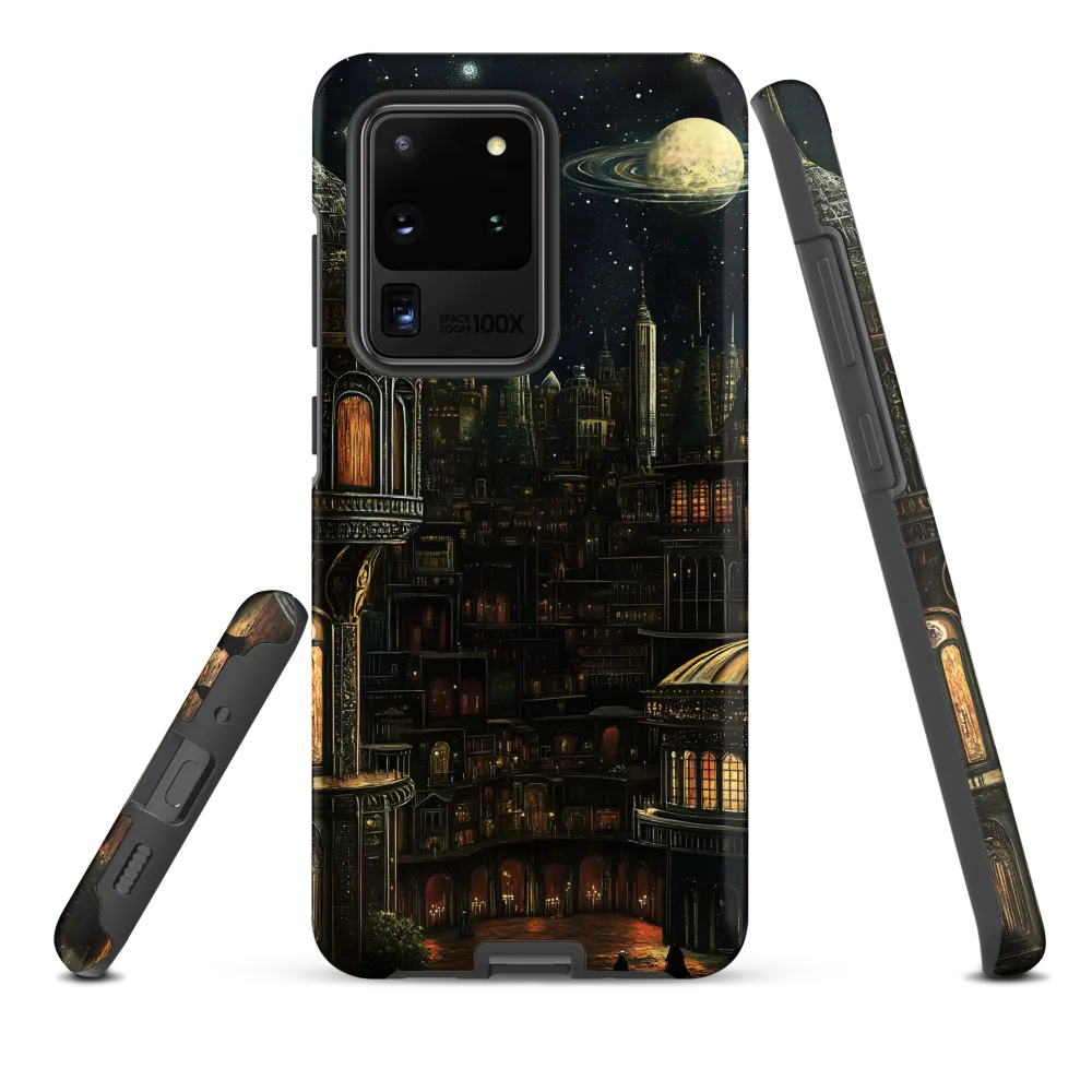 Celestial Enigma: A Surreal Cityscape