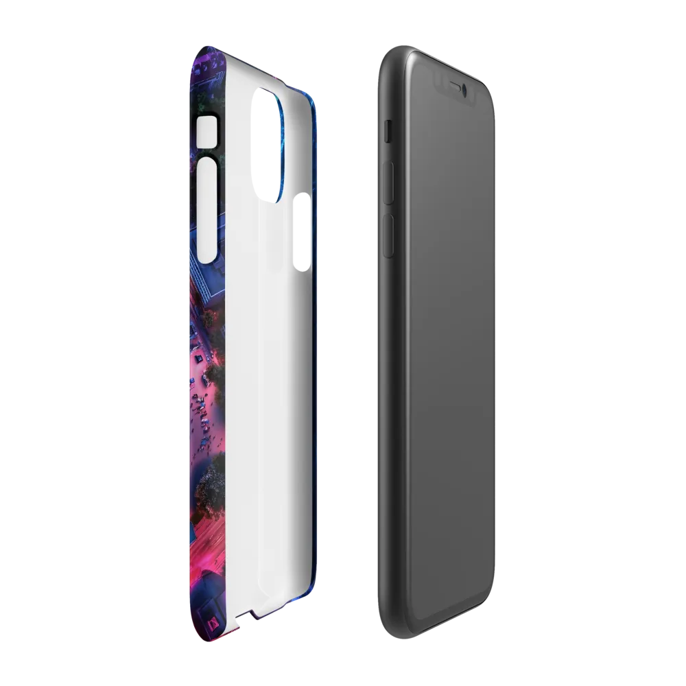 Twilight Reflections: A Serene Beach Aerial | Phone Case |  11 | Snap Case | Matte