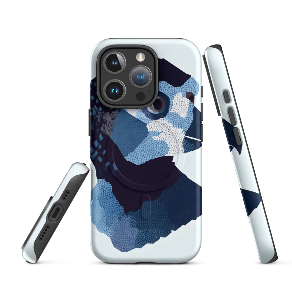 Abstract Avian Portrait in Blue