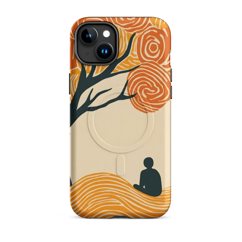 Silent Reflections under Swirling Leaves | Phone Case |  15 Plus | MagSafe® Tough Case | Matte