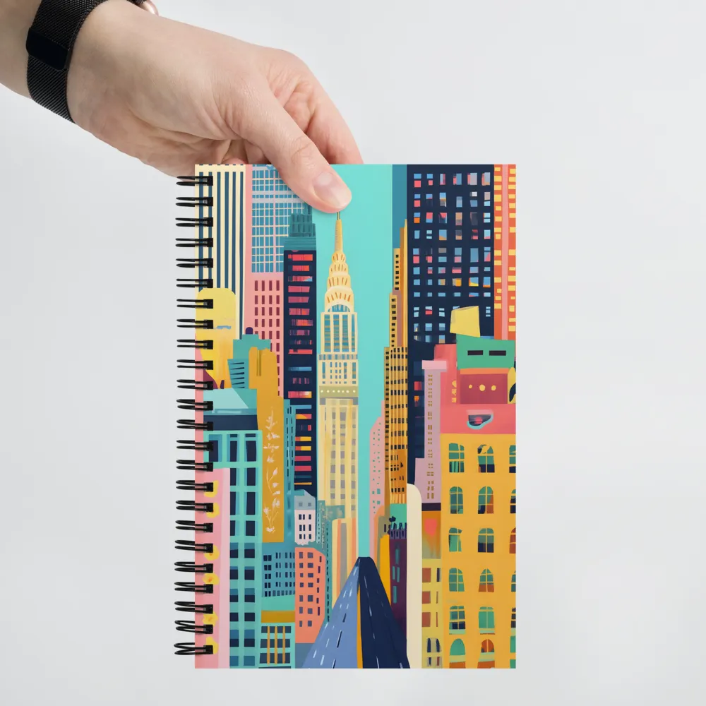 Vibrant Cityscape: A Modern Urban Journey | Spiral Notebook