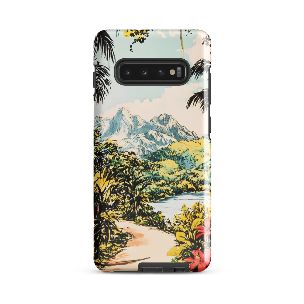 Tropical Serenity | Phone Case |  S10 Plus | Tough Case | Glossy