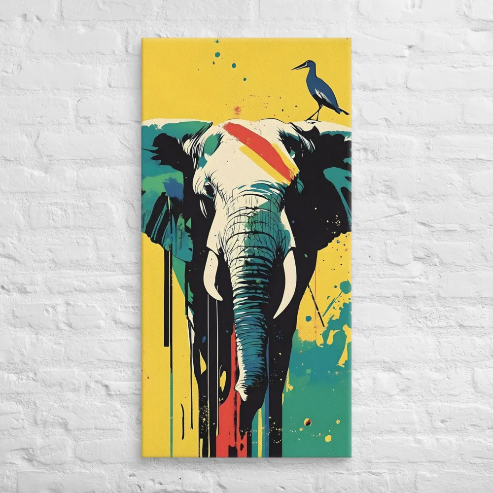 Elegance of the Wild: A Colorful Harmony | Canvas | 20″×40″