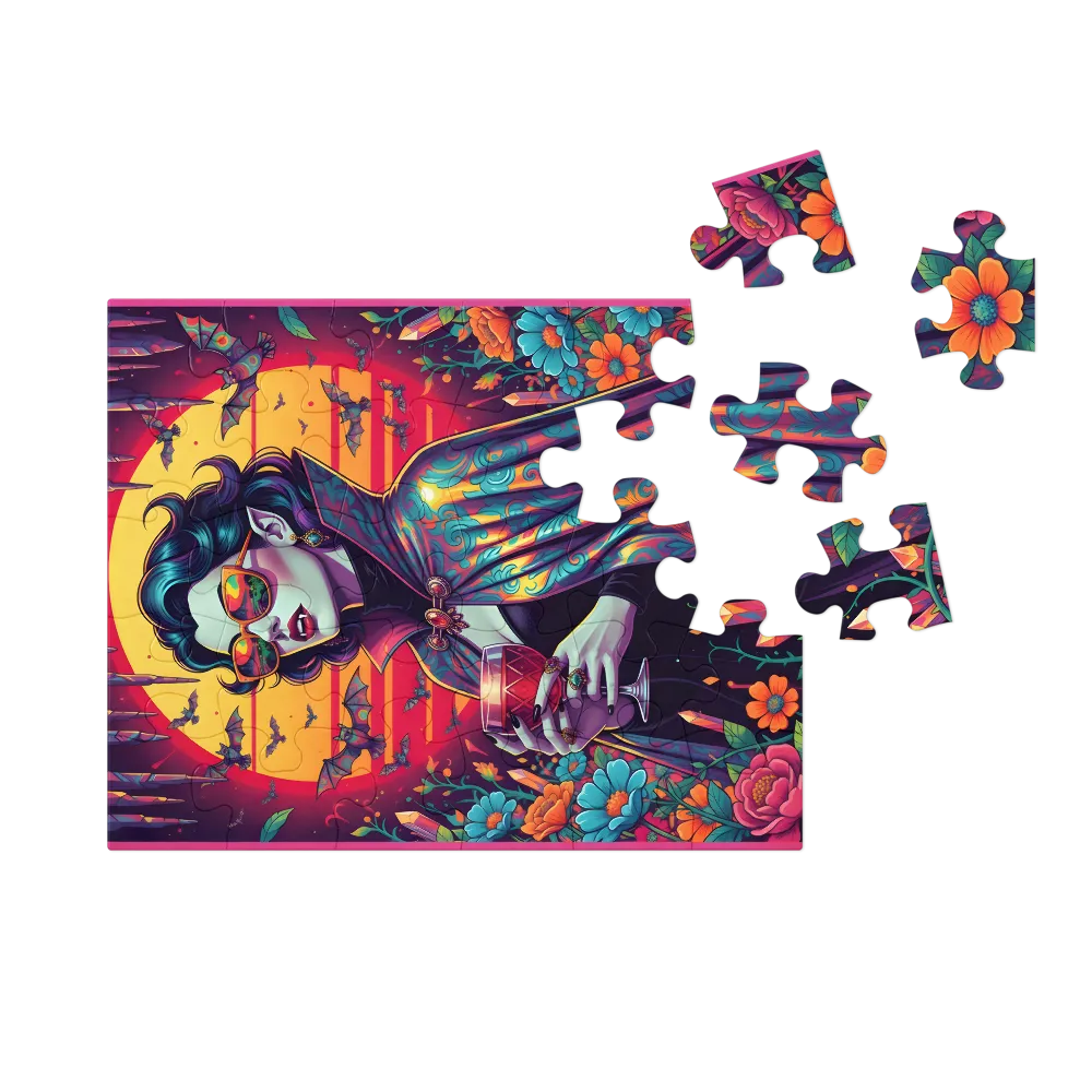 Neon Vampire 
 Jigsaw Puzzle in Tin Box