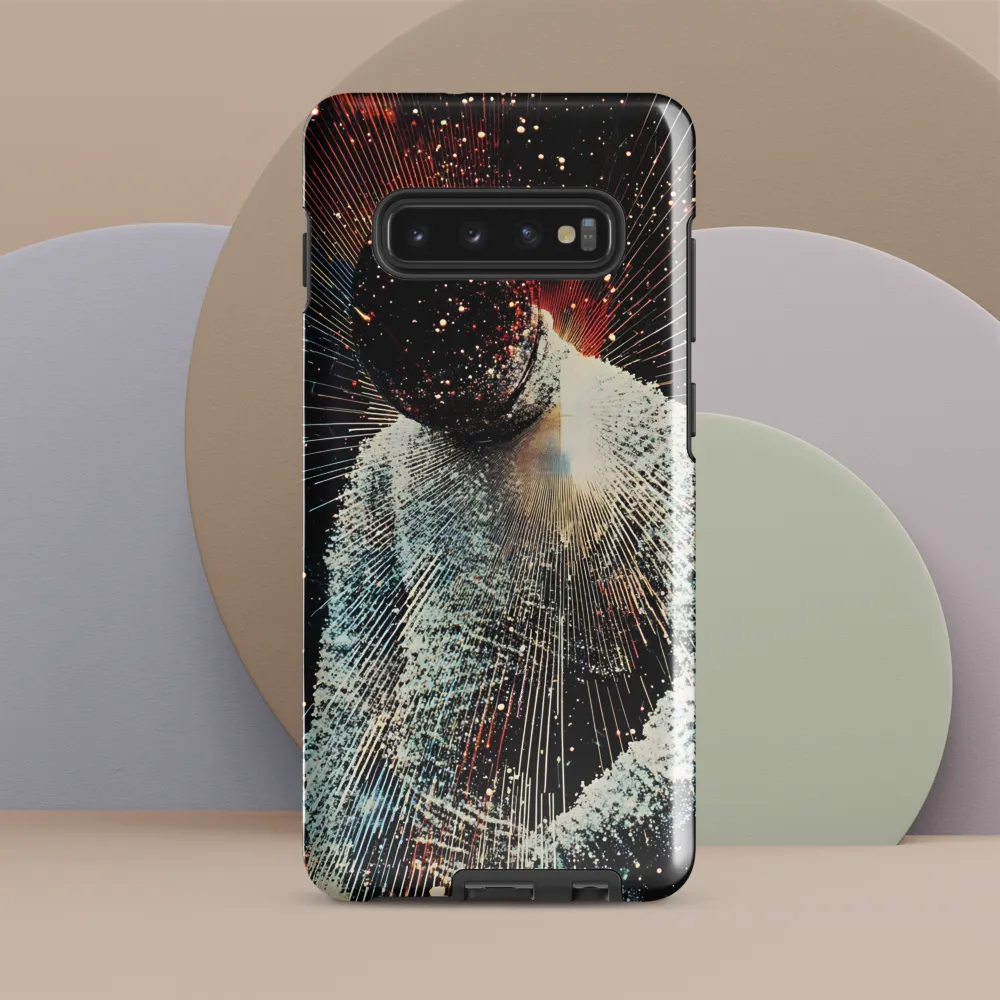 Ethereal Astronaut: A Journey Through the Cosmos | Phone Case |  S10 Plus | Tough Case | Glossy