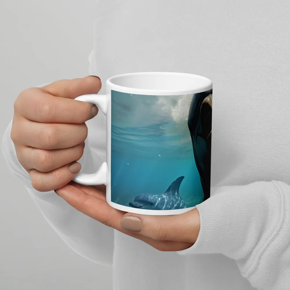 Beneath the Waves: A Dolphin's Dance | Mugs | Multiple Sizes & Colors