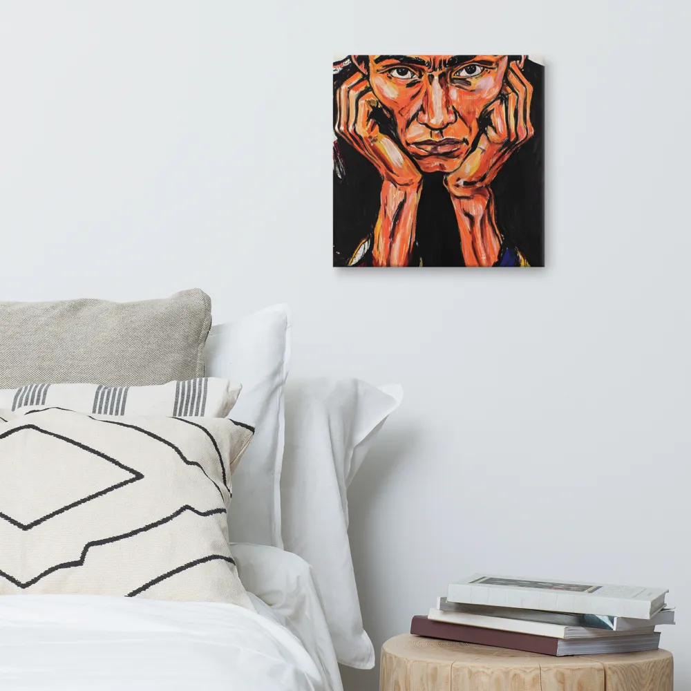 Contemplative Intensity: An Expressionist Portrait