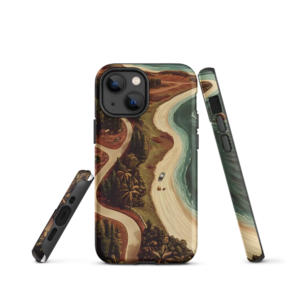 Winding Serenity: A Coastal Journey | Phone Case |  13 mini | Tough Case | Matte