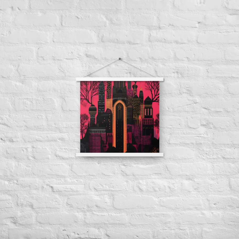 Urban Reverie | Poster With White Wood Hanger | 18″×18″