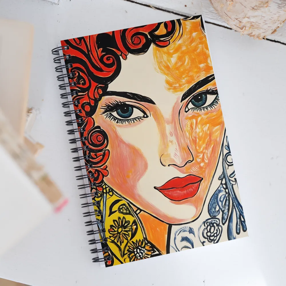 Fiery Elegance | Spiral Notebook