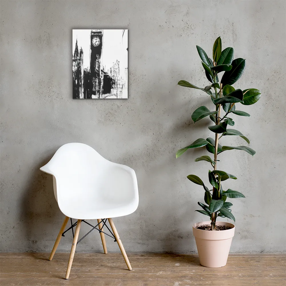 Clock Tower in Motion | Canvas | 16″×20″