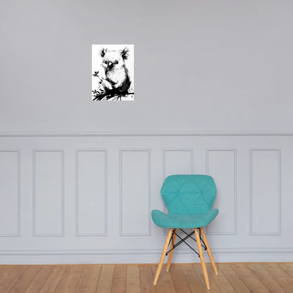 Whimsical Koala in Ink | Poster | 12″×16″