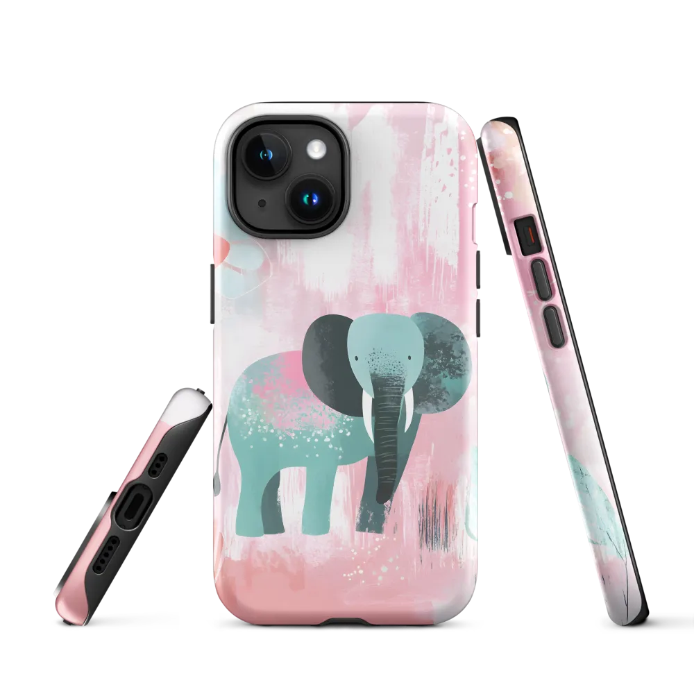 Whimsical Elegance: An Elephant's Serenade | Phone Case |  15 | Tough Case | Glossy