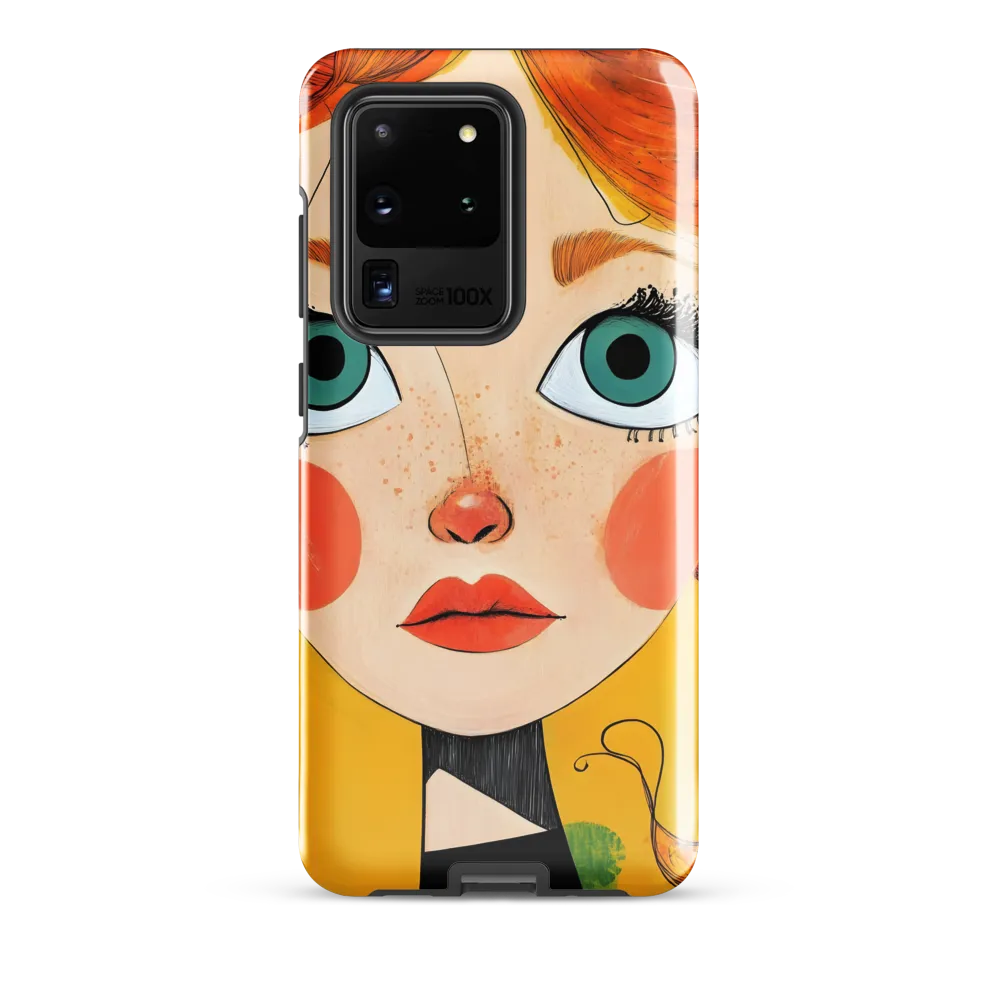 Whimsical Portrait of a Girl | Phone Case |  S20 Ultra | Tough Case | Glossy
