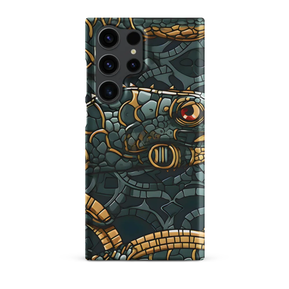 Reptilian Elegance: A Digital Art Nouveau Tapestry