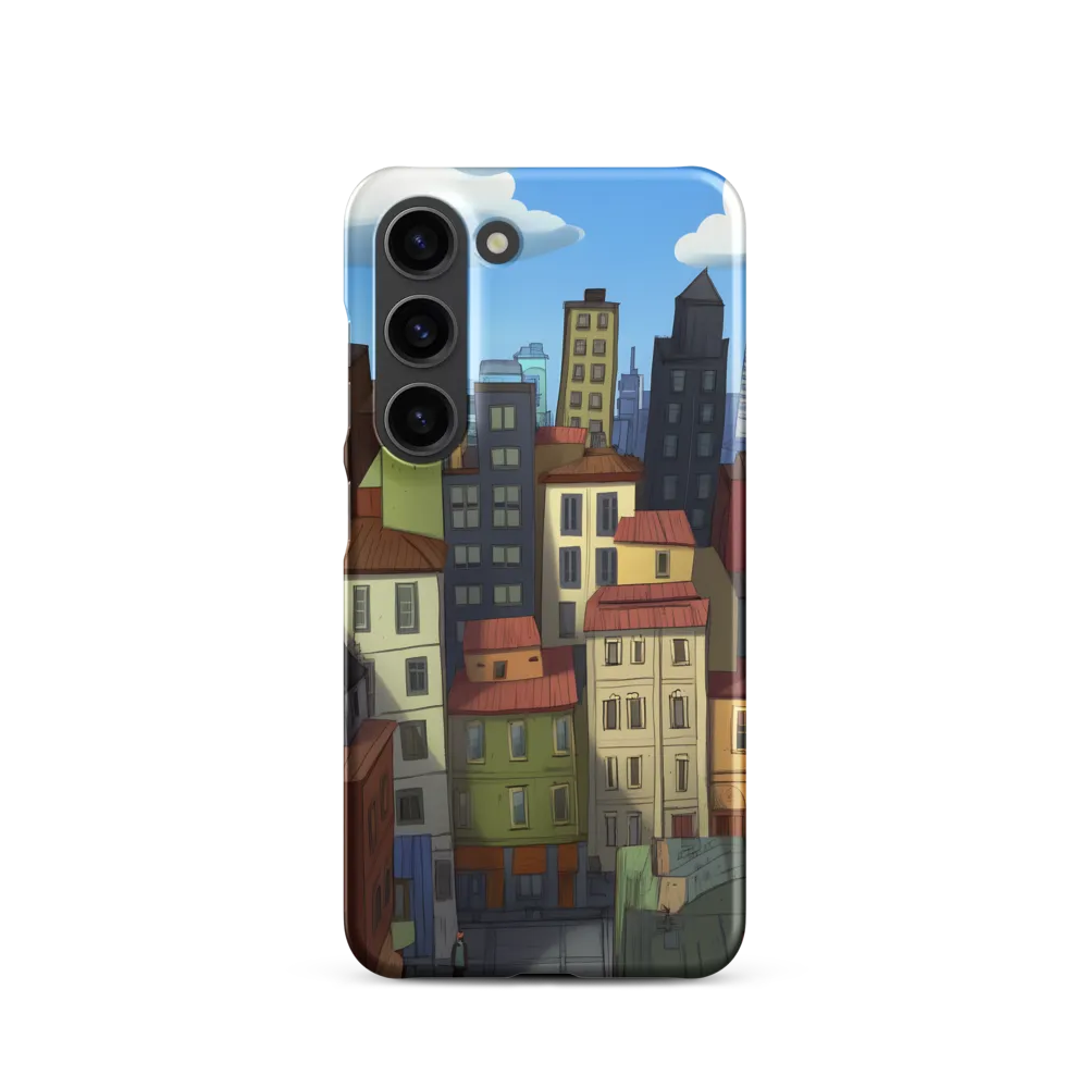 Urban Symphony: A Colorful Cityscape | Phone Case |  S23 | Snap Case | Matte