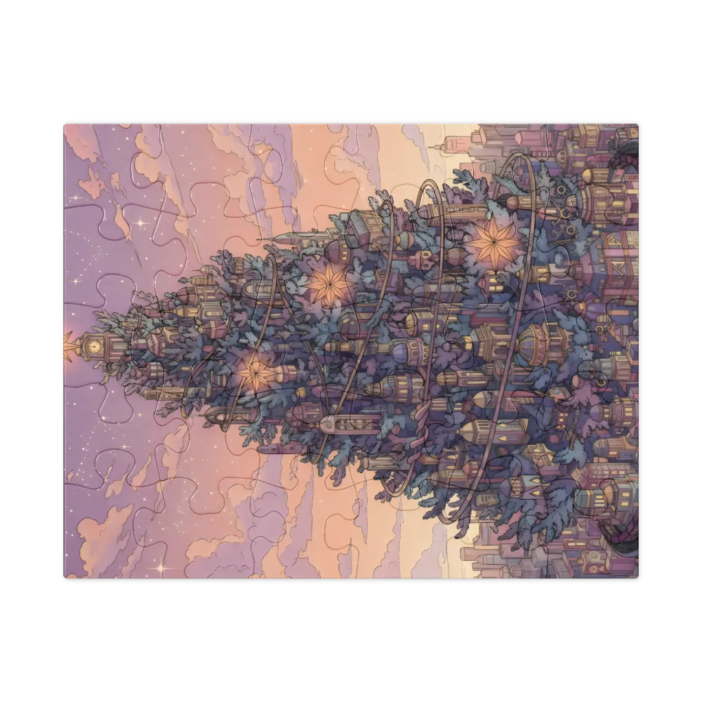 Tree of Cities 
 Jigsaw Puzzle in Tin Box