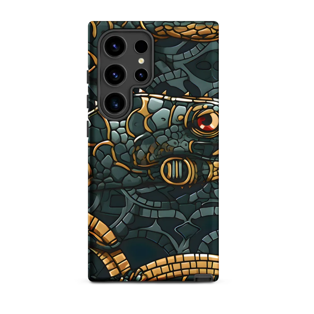 Reptilian Elegance: A Digital Art Nouveau Tapestry