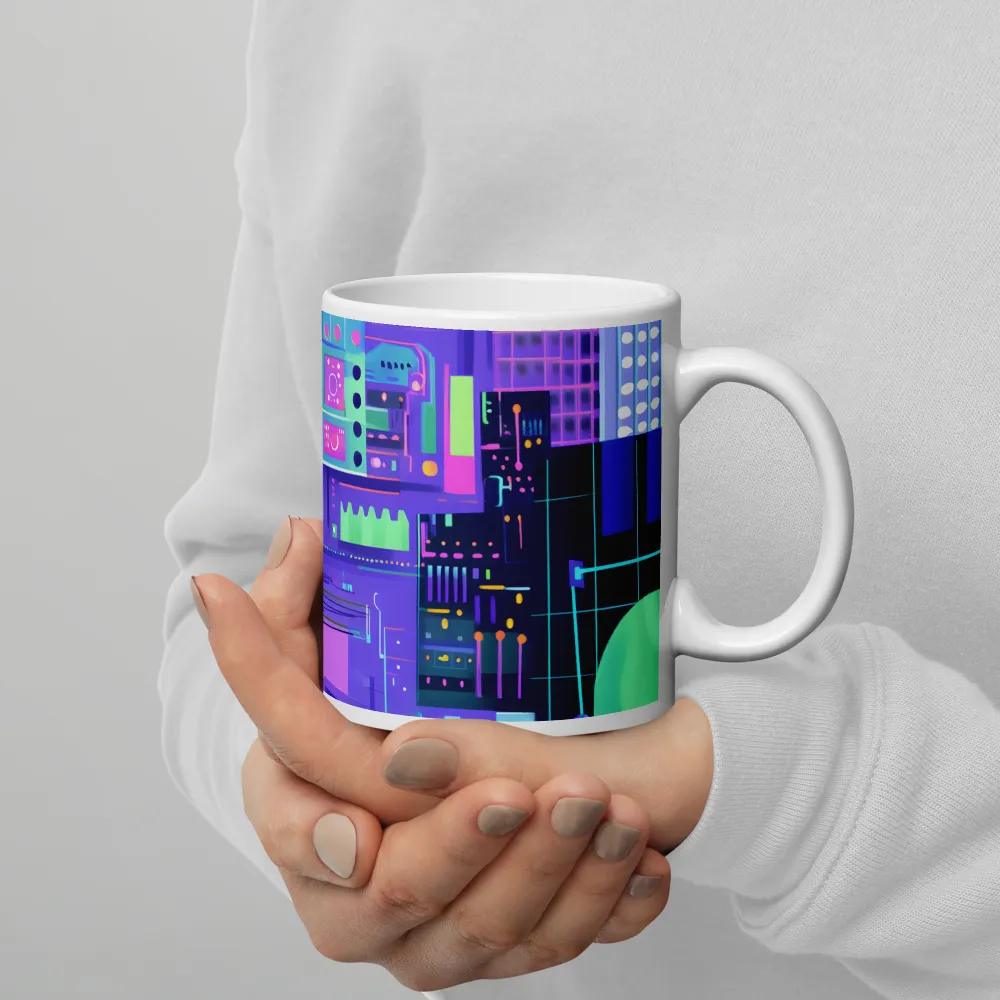 Futuristic Cityscape: A Digital Dream | Mugs | Multiple Sizes & Colors