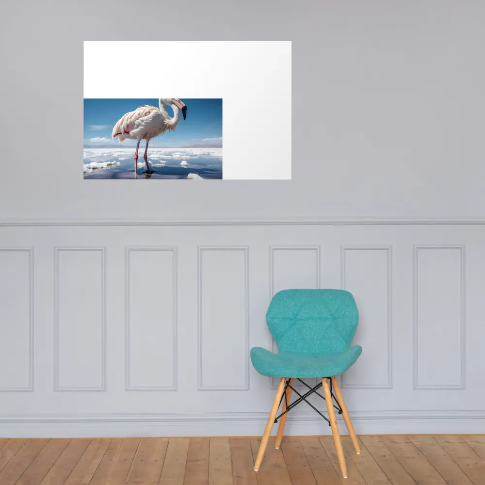 Graceful Solitude of a Flamingo | Poster | 24″×36″