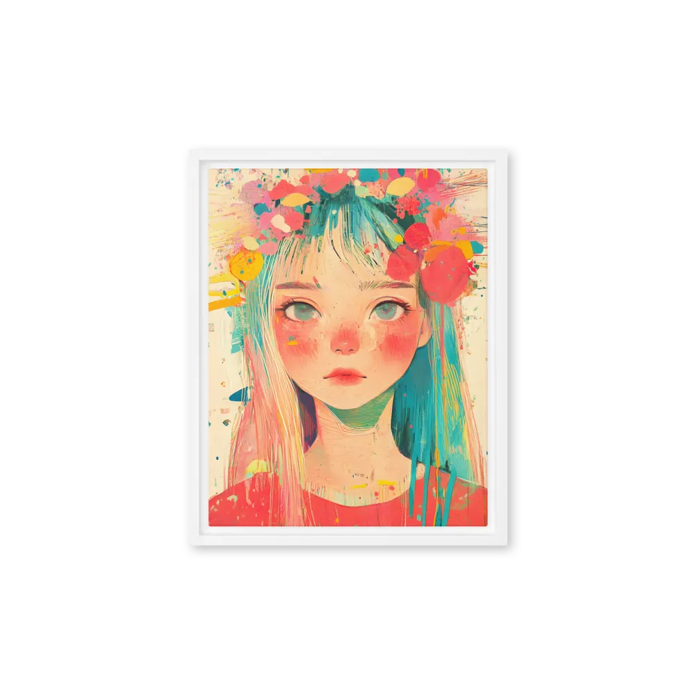 Whimsical Blossom | Canvas with White Frame | 11″×14″